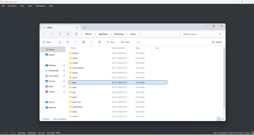 citron keys folder